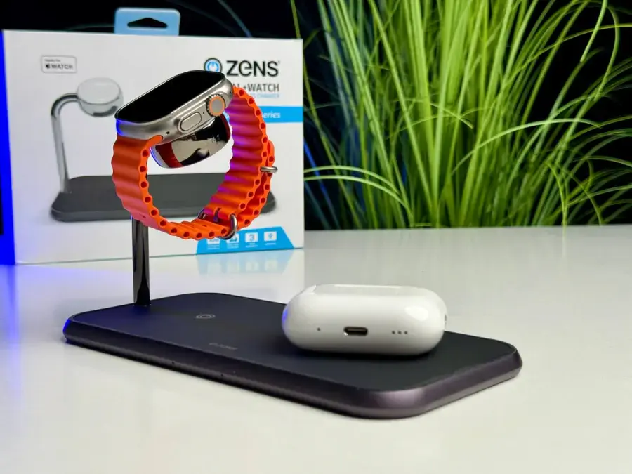 Вітринна Zens Dual + Watch Aluminium Wireless Charger - Black (ZEDC05B/00)