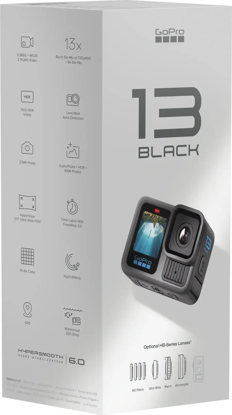 Экшн-камера GoPro HERO13 Black + Enduro + SD Card + Handler Floating (CHDRB-131-RW)