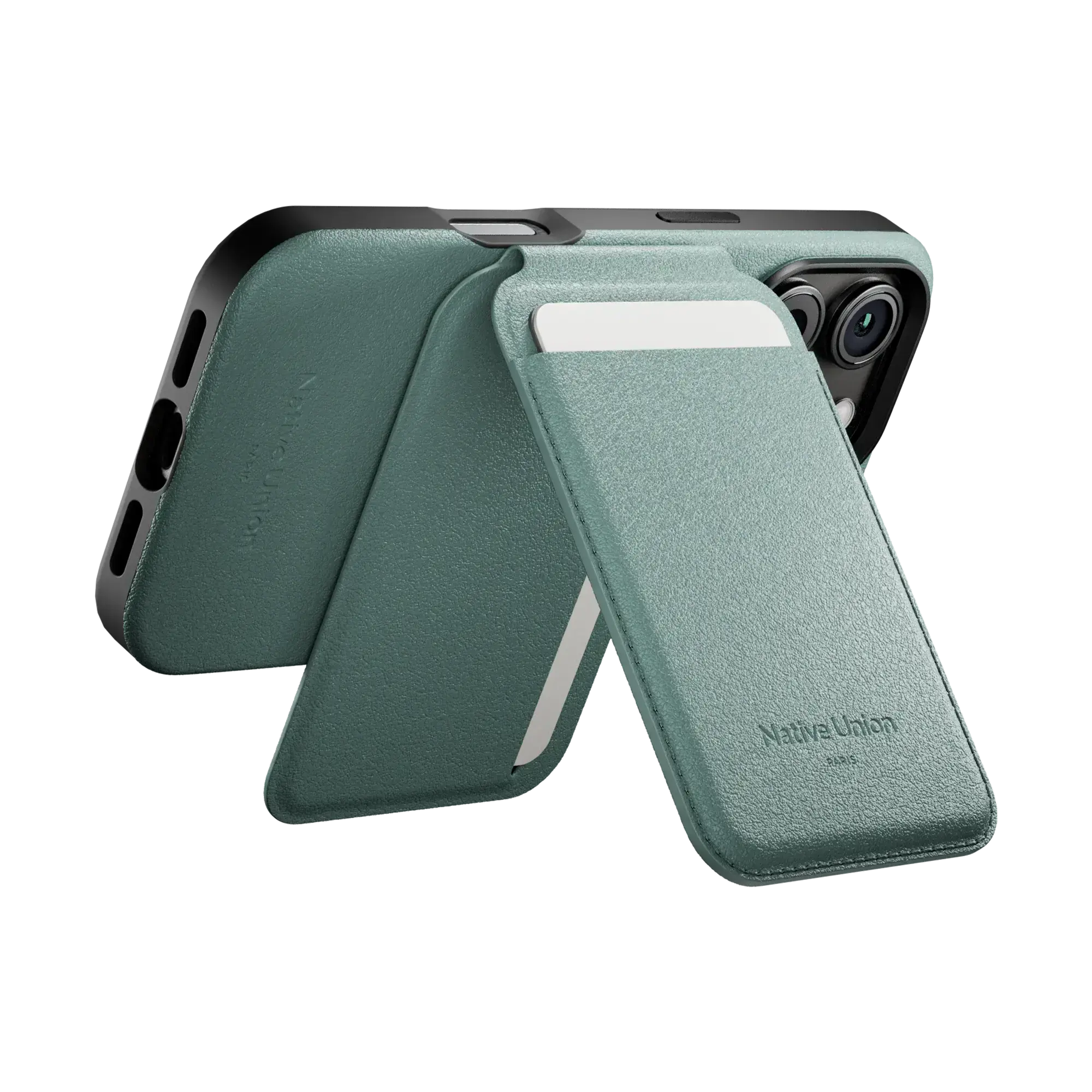 Кошелек для карточек с подставкой для телефона Native Union Active Wallet Stand Magnetic Slate Green (ACT-GRN-WAL)