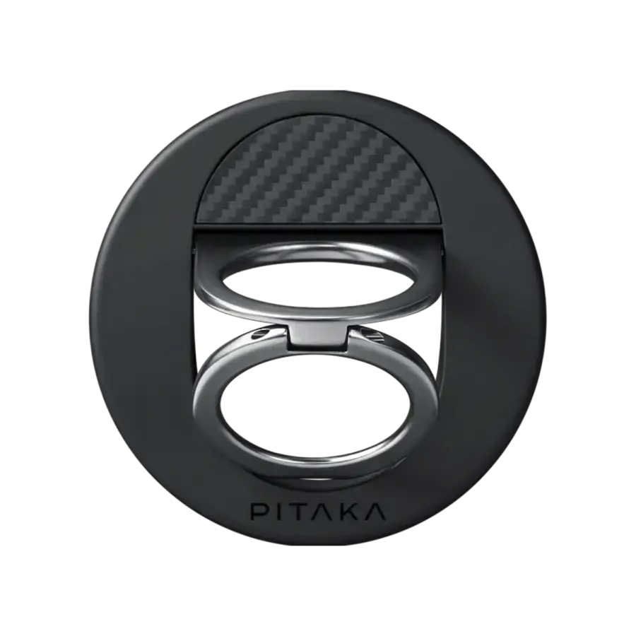 Магнітне кільце-підставка для телефону Pitaka MagEZ Grip 3 Twill 600D - Black/Grey (MGB2402)