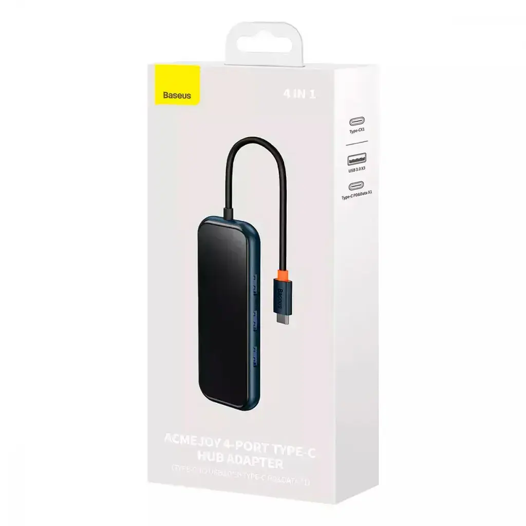 Мультипортовий адаптер Baseus AcmeJoy 4-Port Type-C HUB Adapter (WKJZ010013)