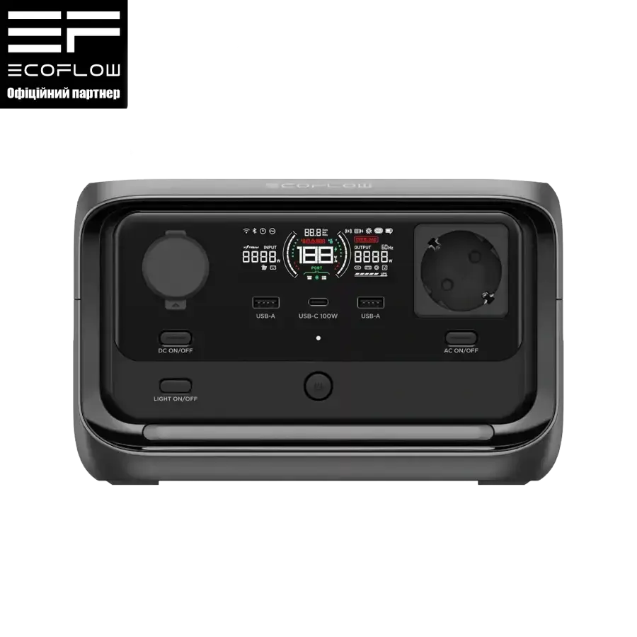Портативна зарядна станція EcoFlow RIVER 3 Plus | 286Wh 600W (EFRIVER3Plus-EU-CBOX)