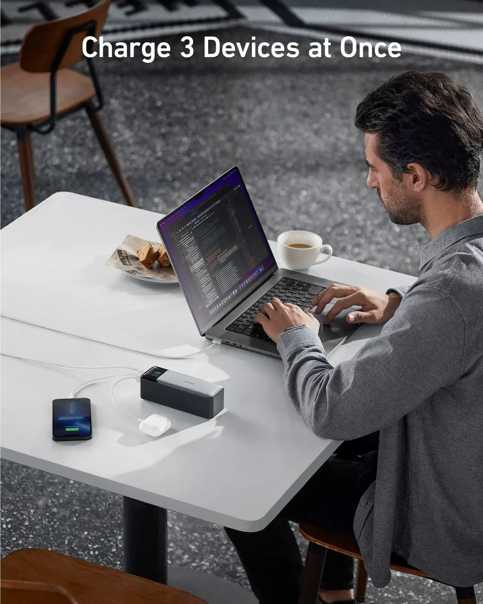 Зарядное устройство Anker 737 24.000mAh Powerbank 140W - Black (A1289011)