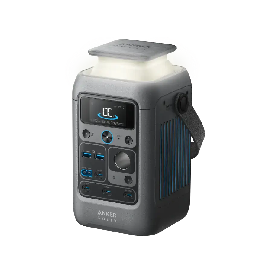 Портативний зарядний пристрій з ліхтариком та сонячною панеллю Anker SOLIX C300X DC Solar Generator | 90000mAh/288Wh 300W + 60W Portable Solar Panel (B1728311)