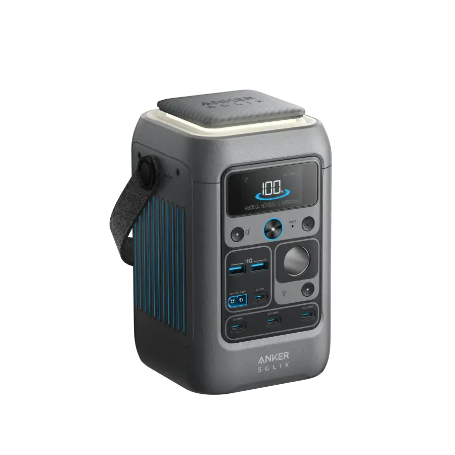 Портативний зарядний пристрій з ліхтариком та сонячною панеллю Anker SOLIX C300X DC Solar Generator | 90000mAh/288Wh 300W + 60W Portable Solar Panel (B1728311)