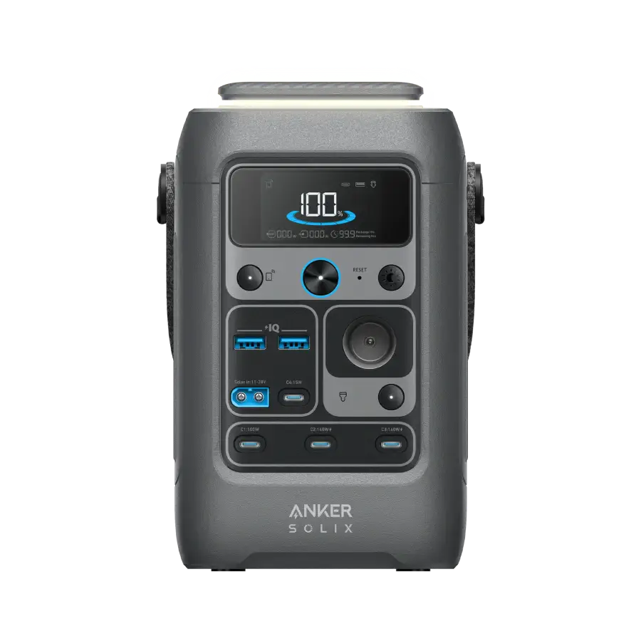 Портативний зарядний пристрій з ліхтариком та сонячною панеллю Anker SOLIX C300X DC Solar Generator | 90000mAh/288Wh 300W + 60W Portable Solar Panel (B1728311)