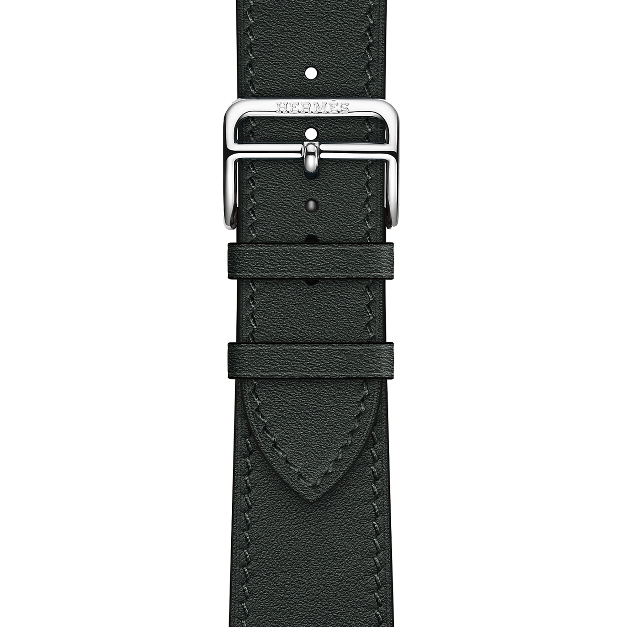 Ремешок Apple Watch Hermès 44/45/46/49mm Noir Swift Leather Single Tour (H0770611J89)