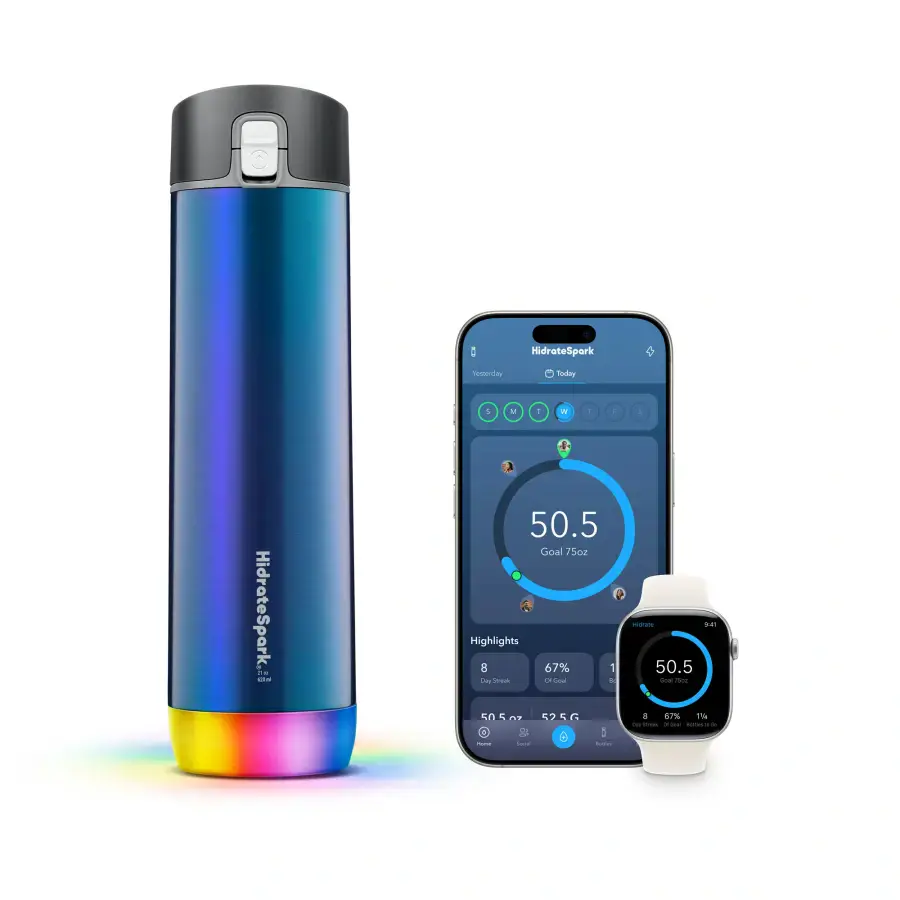 Розумна пляшка для води HidrateSpark PRO STEEL 21 oz/621 ml - Multicolor (HI-009-009)