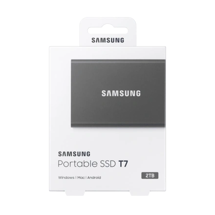 SSD накопичувач Samsung USB Type-C 2TB T7 Titan Gray (MU-PC2T0T/WW)