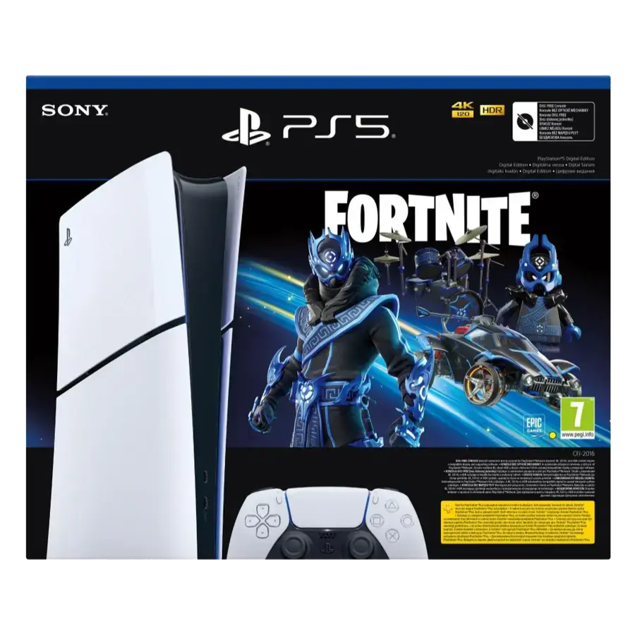 Стаціонарна ігрова приставка Sony PlayStation 5 Slim Digital Edition 1TB - Fortnite Cobalt Star Bundle (1000045170)