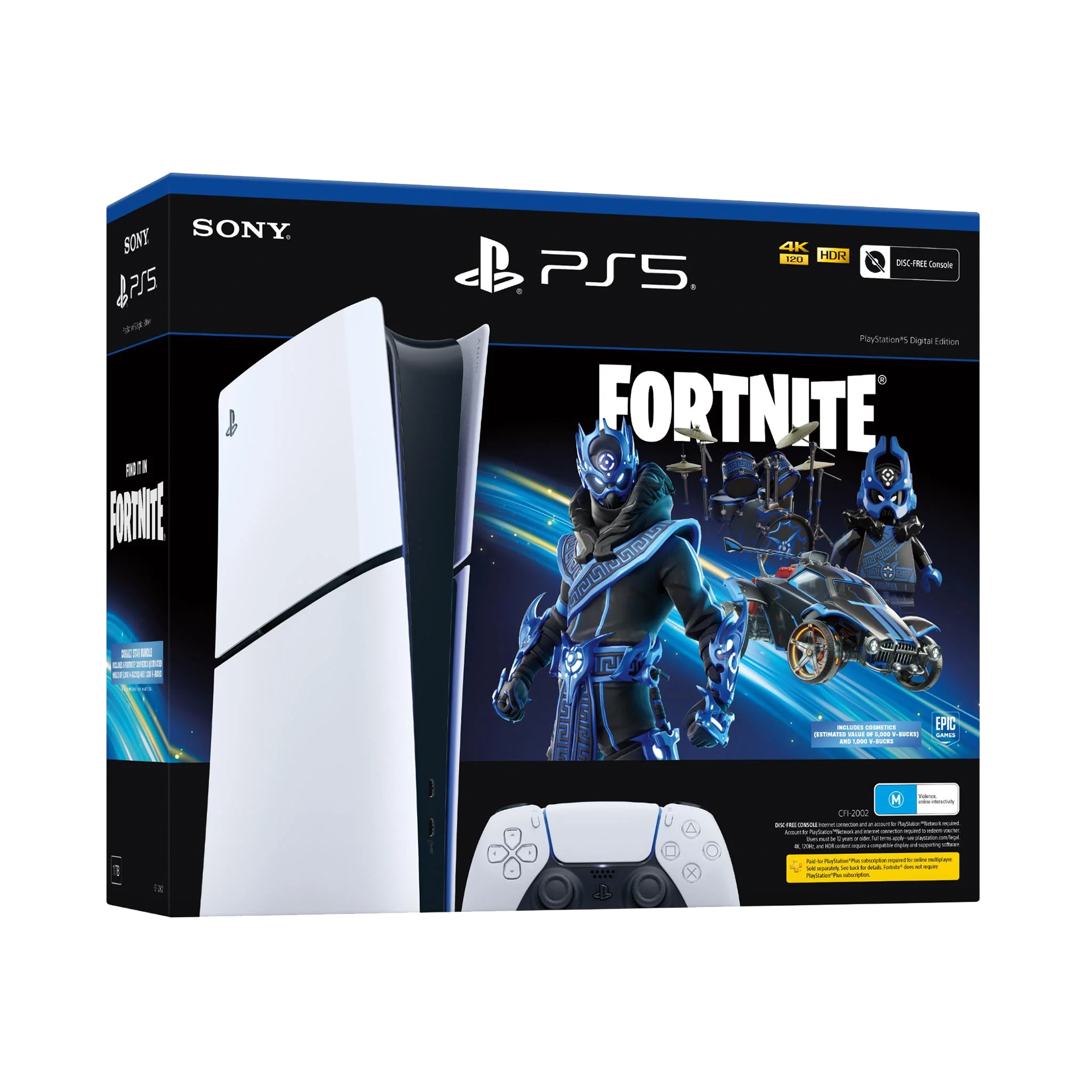 Стационарная игровая приставка Sony PlayStation 5 Slim Digital Edition 1TB - Fortnite Cobalt Star Bundle (1000045170)