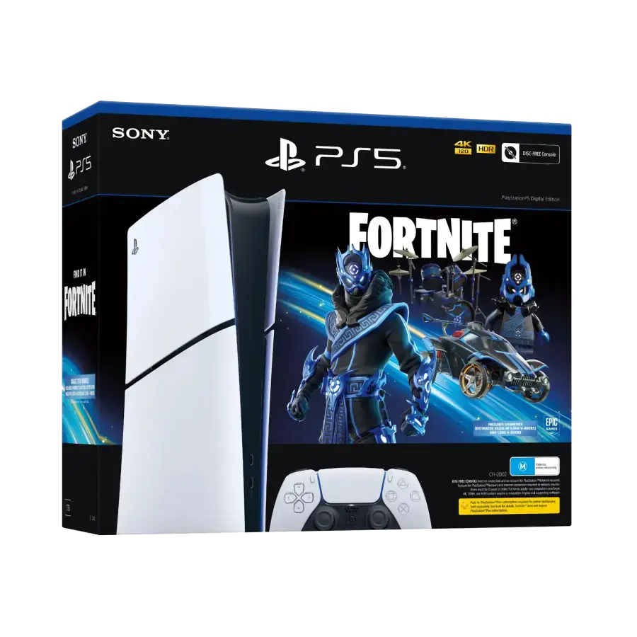 Стаціонарна ігрова приставка Sony PlayStation 5 Slim Digital Edition 1TB - Fortnite Cobalt Star Bundle (1000045170)