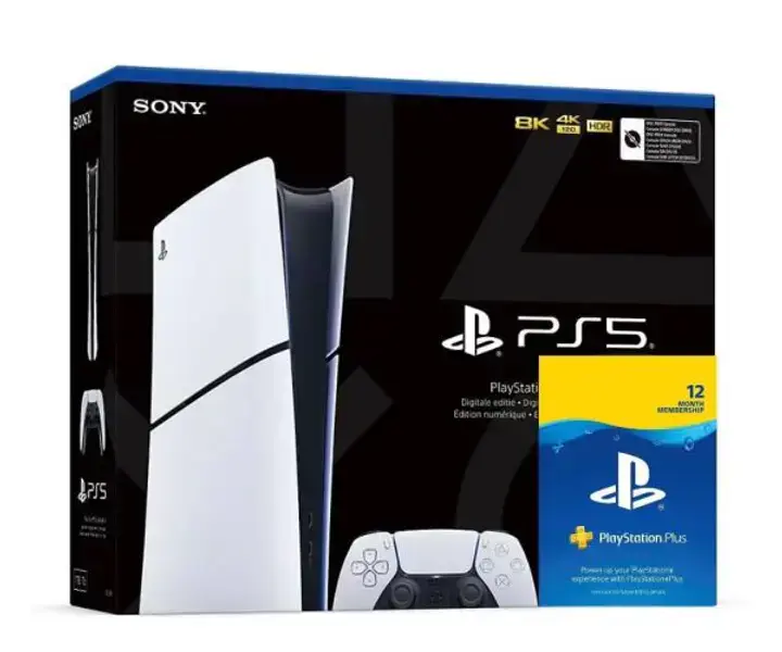 Стаціонарна ігрова приставка Sony PlayStation 5 Slim Digital Edition 1TB з підпискою PlayStation Plus Deluxe на 24 місяці