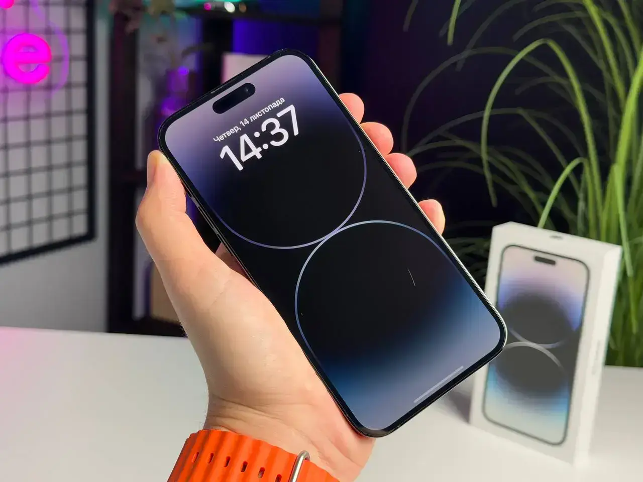 Б/У Apple iPhone 14 Pro Max 256GB Space Black (MQ9U3) - Состояние: хороший | Аккумулятор: 100% | Комплектация: полный | Гарантія: 1 мес.