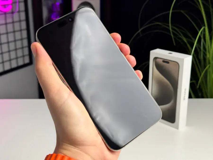 ВЖИВАНИЙ Apple iPhone 15 Pro Max 1TB Natural Titanium Dual Sim (MU603) - Стан: гарний | Акумулятор: 93% | Комплектація: коробка | Гарантія: 1 міс.