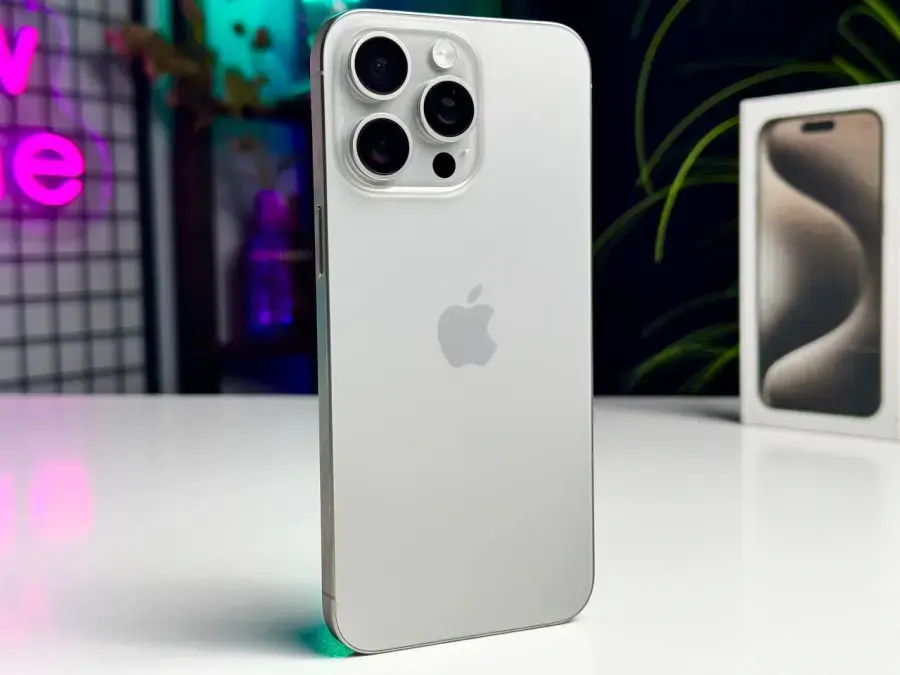 ВЖИВАНИЙ Apple iPhone 15 Pro Max 1TB Natural Titanium Dual Sim (MU603) - Стан: гарний | Акумулятор: 93% | Комплектація: коробка | Гарантія: 1 міс.