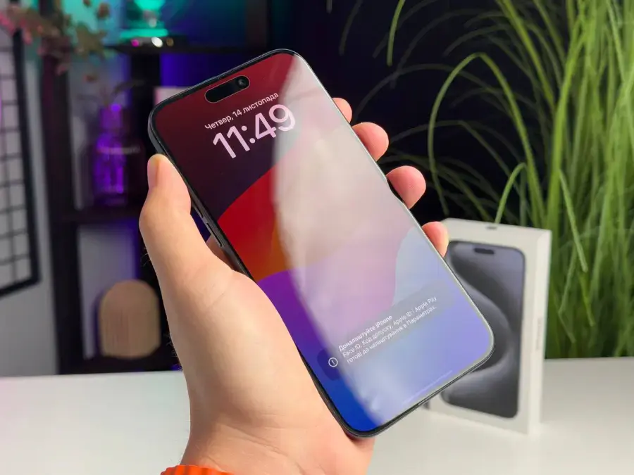 Б/У Apple iPhone 15 Pro Max 512GB Blue Titanium (MU7F3) - Гарантія: 1 мес. - Состояние: хороший | Аккумулятор: 94% | Комплектация: полный | Гарантія: 1 мес.