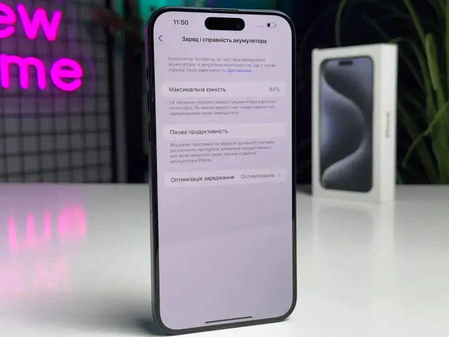 Б/У Apple iPhone 15 Pro Max 512GB Blue Titanium (MU7F3) - Гарантія: 1 мес. - Состояние: хороший | Аккумулятор: 94% | Комплектация: полный | Гарантія: 1 мес.