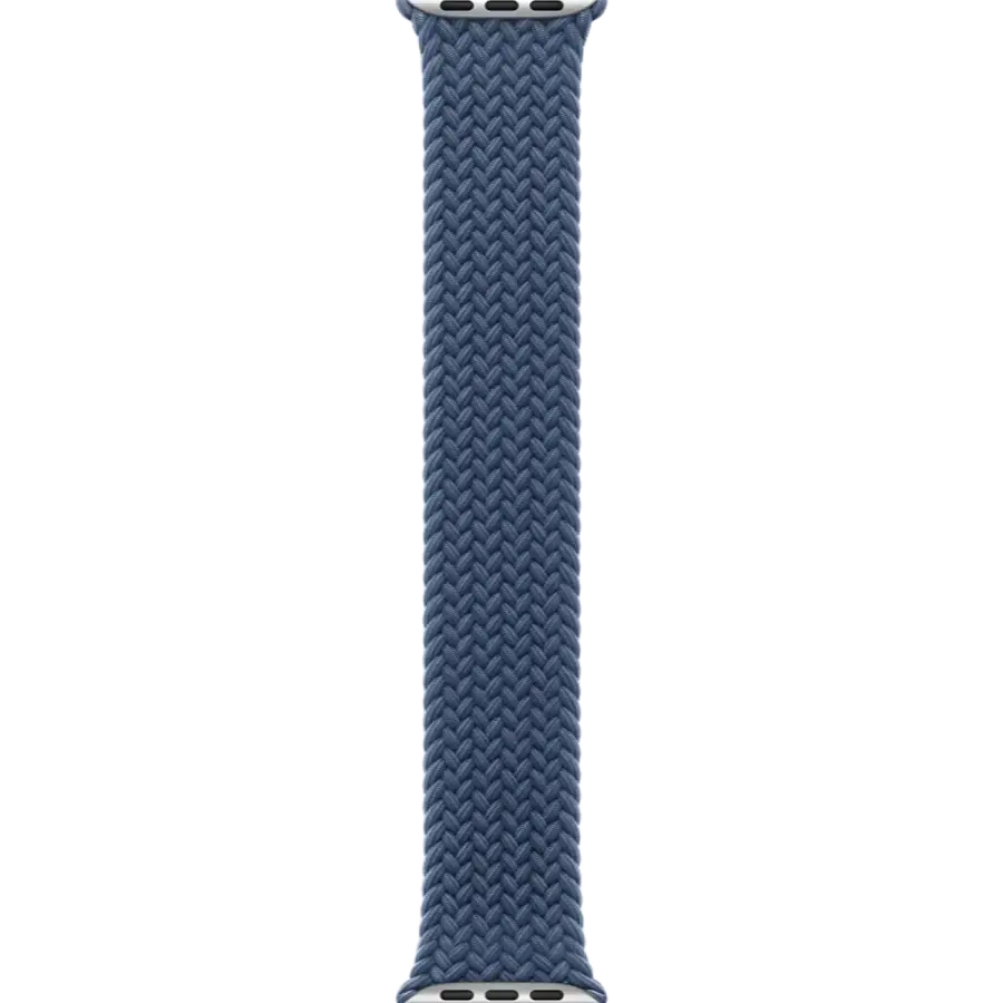 Apple Watch Series 10 GPS 46mm Jet Black Aluminum Case with Denim Braided Solo Loop - Size 5 (MWX13+MY293)