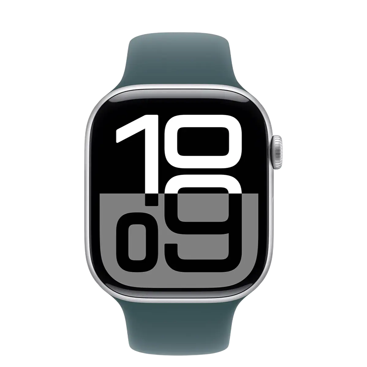 Apple Watch Series 10 GPS 46mm Silver Aluminum Case with Lake Green Sport Band - M/L (MWX03+MXLR3)