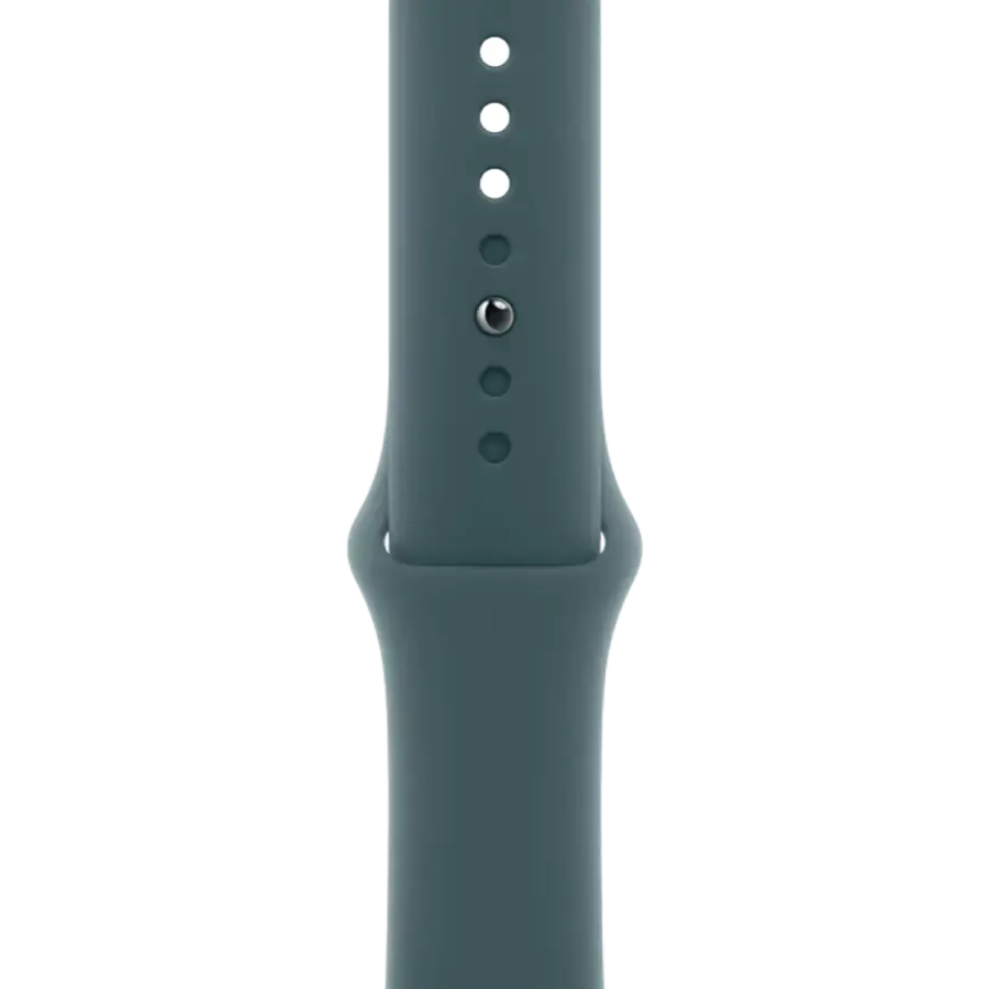 Apple Watch Series 10 GPS 46mm Silver Aluminum Case with Lake Green Sport Band - M/L (MWX03+MXLR3)