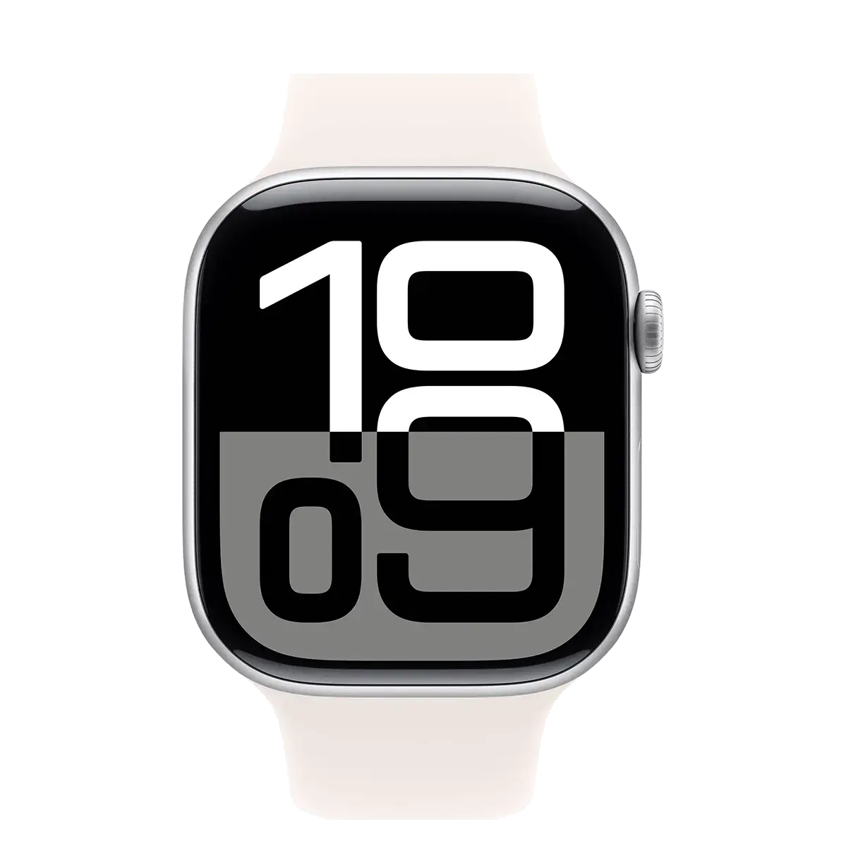 Apple Watch Series 10 GPS 46mm Silver Aluminum Case with Light Blush Sport Band - M/L (MWX03+MXM93)