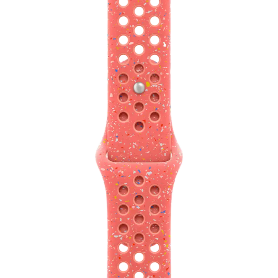 Apple Watch Series 10 GPS 46mm Silver Aluminum Case with Magic Ember Nike Sport Band - M/L (MWX03+MYLG3)