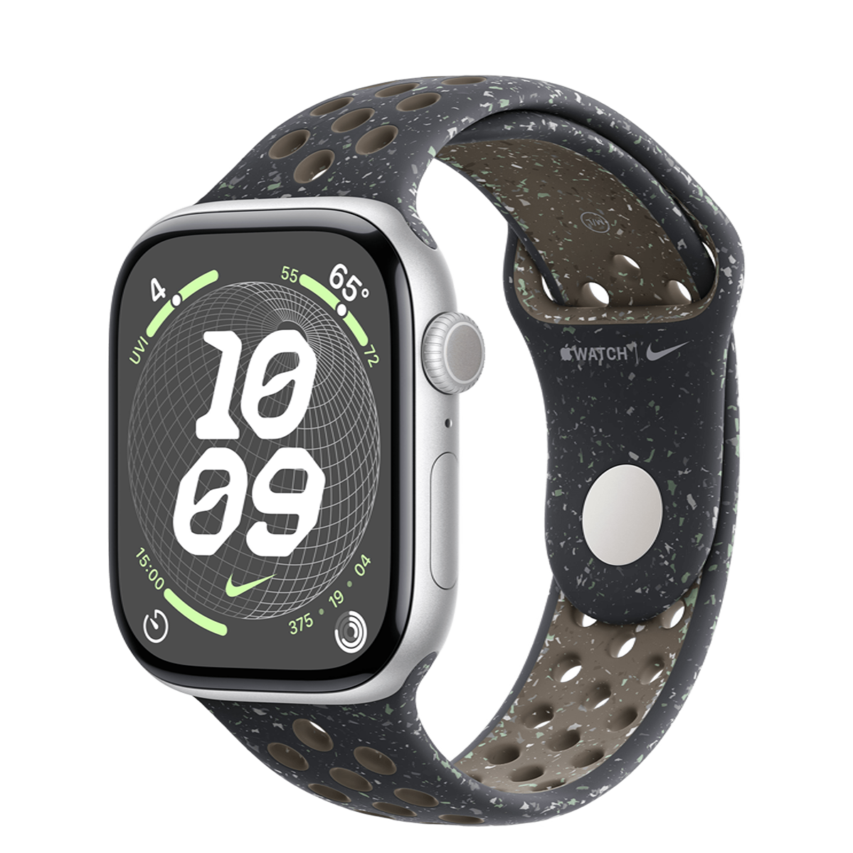 Apple Watch Series 10 GPS 46mm Silver Aluminum Case with Midnight Sky Nike Sport Band - M/L (MWX03+MYL73)