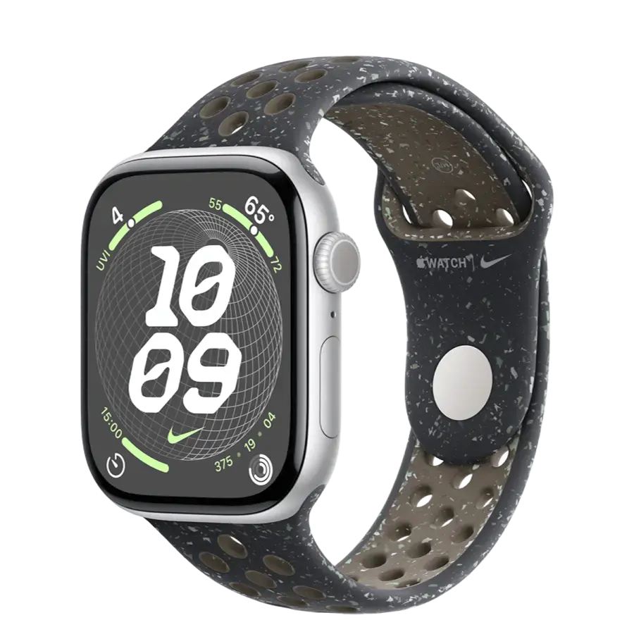 Apple Watch Series 10 GPS 46mm Silver Aluminum Case with Midnight Sky Nike Sport Band - M/L (MWX03+MYL73)