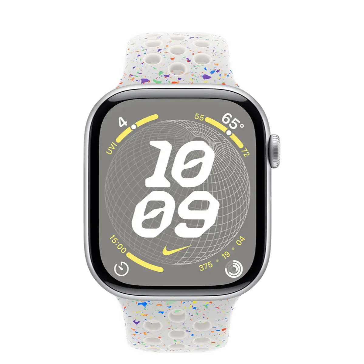 Apple Watch Series 10 GPS 46mm Silver Aluminum Case with Pure Platinum Nike Sport Band - M/L (MWX03+MYL53)