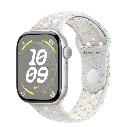 Apple Watch Series 10 GPS 46mm Silver Aluminum Case with Pure Platinum Nike Sport Band - M/L (MWX03+MYL53)