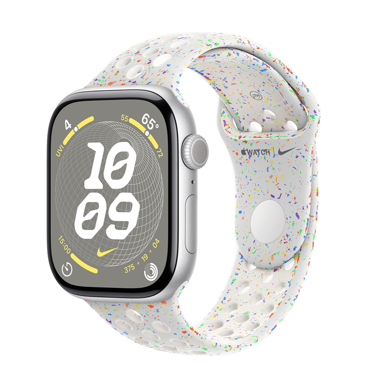 Apple Watch Series 10 GPS 46mm Silver Aluminum Case with Pure Platinum Nike Sport Band - M/L (MWX03+MYL53)