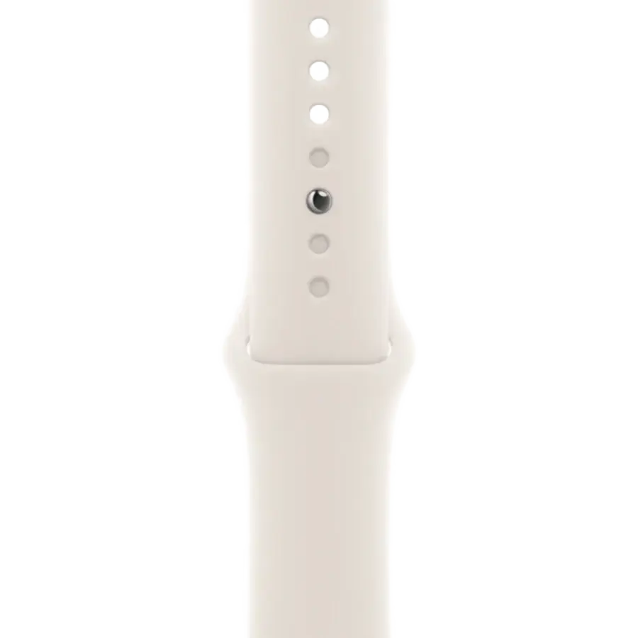 Apple Watch Series 10 GPS 46mm Silver Aluminum Case with Starlight Sport Band - M/L (MWX03+MXM73)