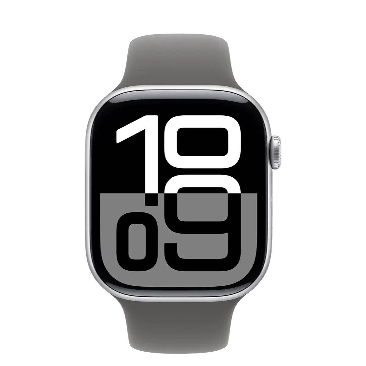Apple Watch Series 10 GPS 46mm Silver Aluminum Case with Stone Gray Sport Band - M/L (MWX03+MXLY3)
