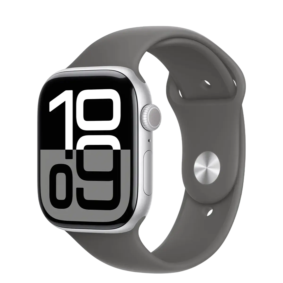 Apple Watch Series 10 GPS 46mm Silver Aluminum Case with Stone Gray Sport Band - M/L (MWX03+MXLY3)