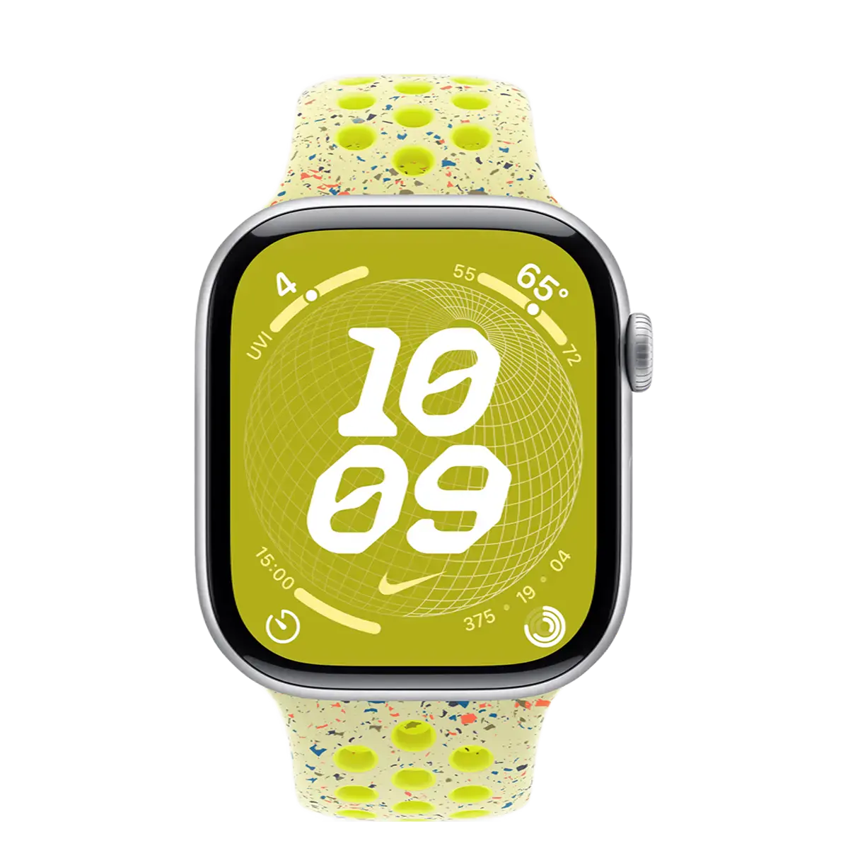 Apple Watch Series 10 GPS 46mm Silver Aluminum Case with Volt Splash Nike Sport Band - M/L (MWX03+MXU83)