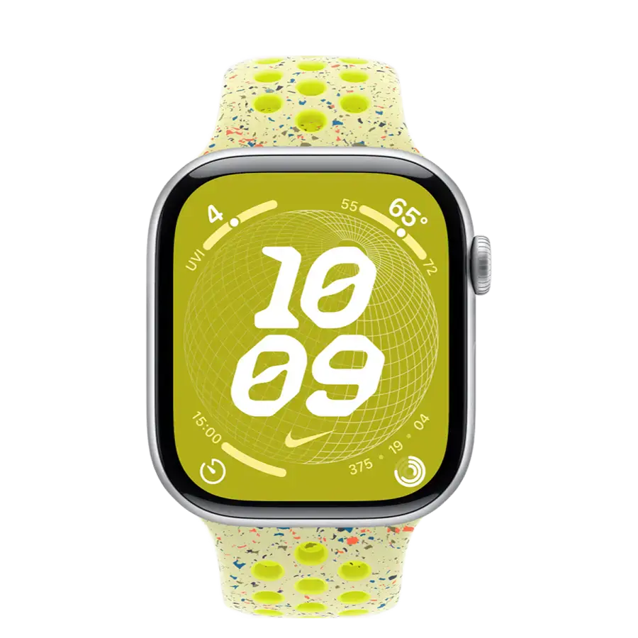 Apple Watch Series 10 GPS 46mm Silver Aluminum Case with Volt Splash Nike Sport Band - M/L (MWX03+MXU83)