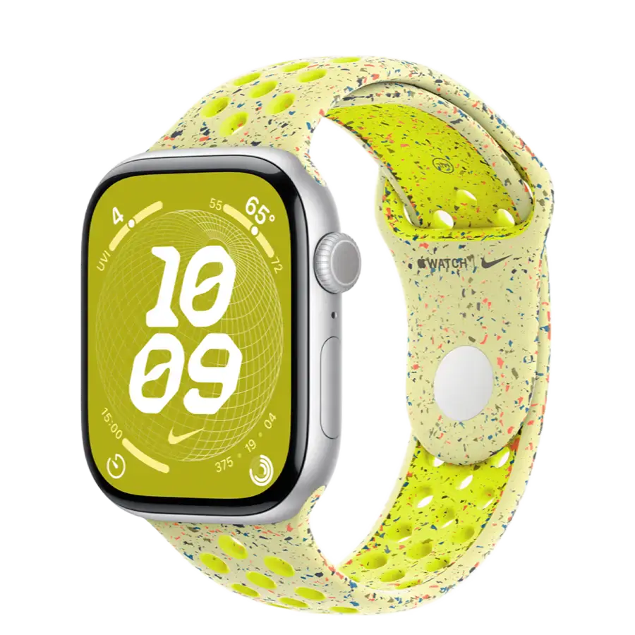 Apple Watch Series 10 GPS 46mm Silver Aluminum Case with Volt Splash Nike Sport Band - M/L (MWX03+MXU83)