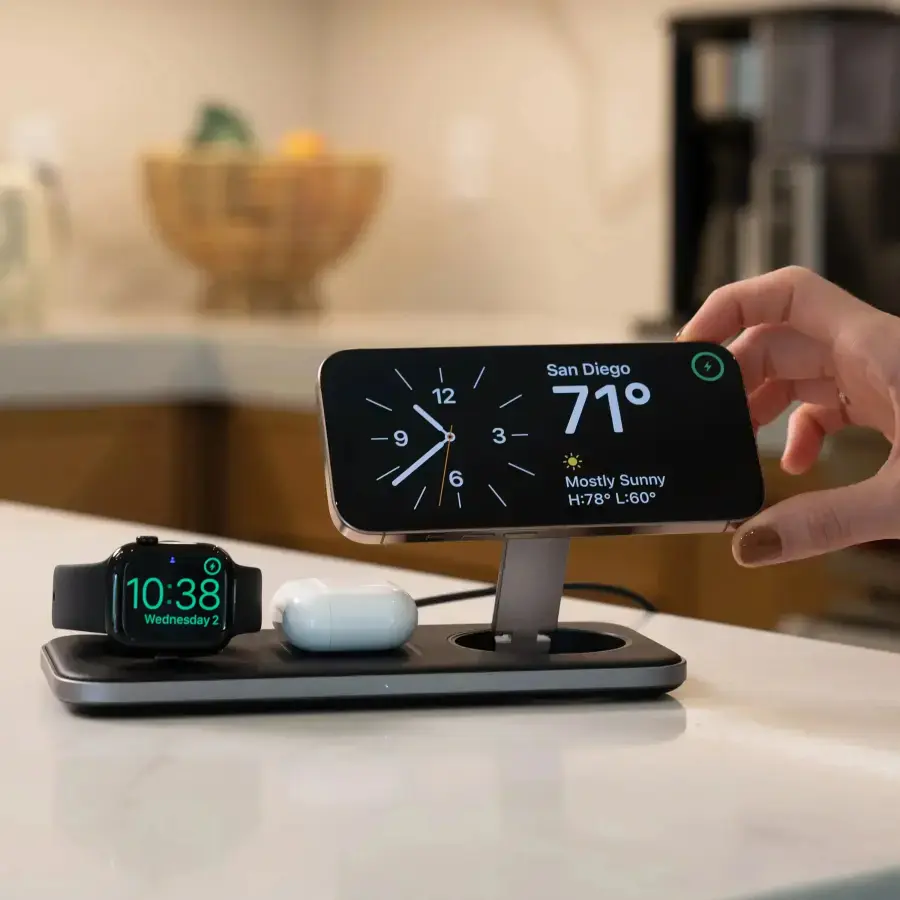 Бездротовий зарядний пристрій Satechi Qi2 15W Trio Wireless Charging Pad - Space Gray (ST-QTPM-EA)