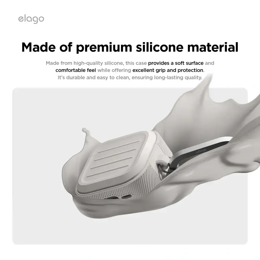 Чехол Elago Armor Hang for Airpods 4rd Gen - Stone (EAP4AM-HANG-ST)