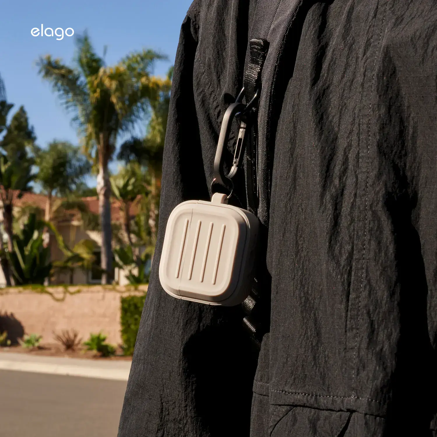 Чехол Elago Armor Hang for Airpods 4rd Gen - Stone (EAP4AM-HANG-ST)