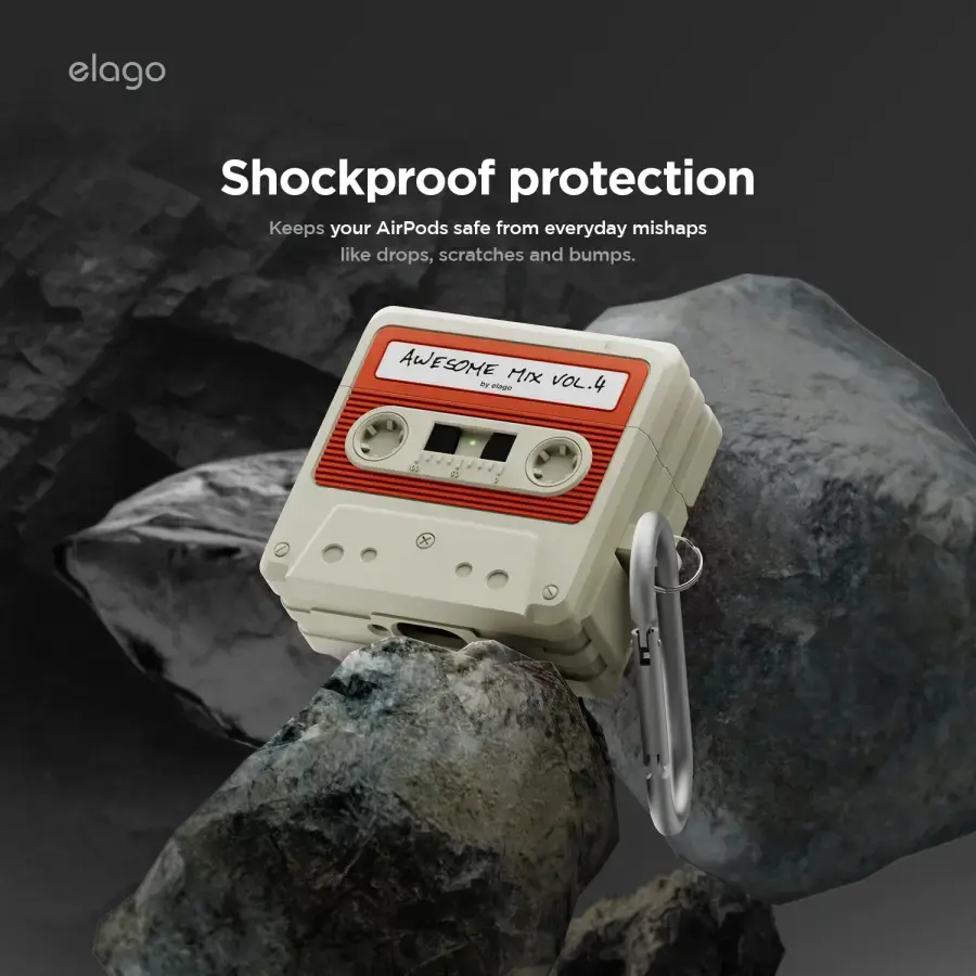 Чохол Elago Cassette Tape for Airpods 4rd Gen - Stone (EAP4TAPE-HANG-CWHRD)