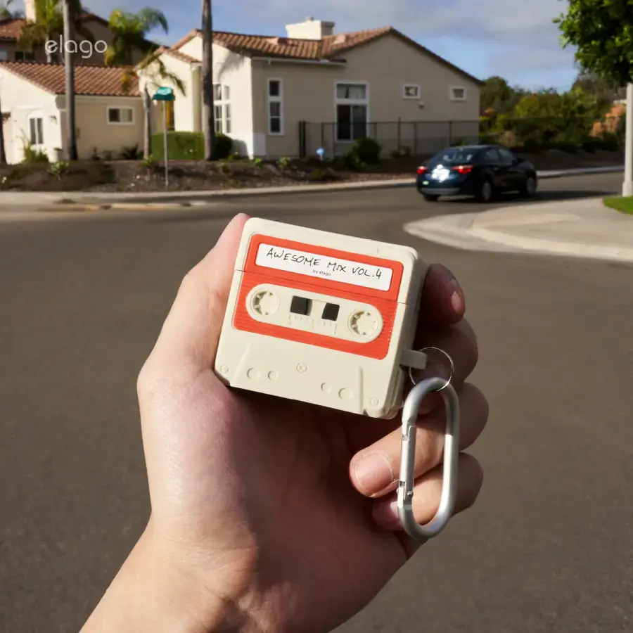 Чохол Elago Cassette Tape for Airpods 4rd Gen - Stone (EAP4TAPE-HANG-CWHRD)