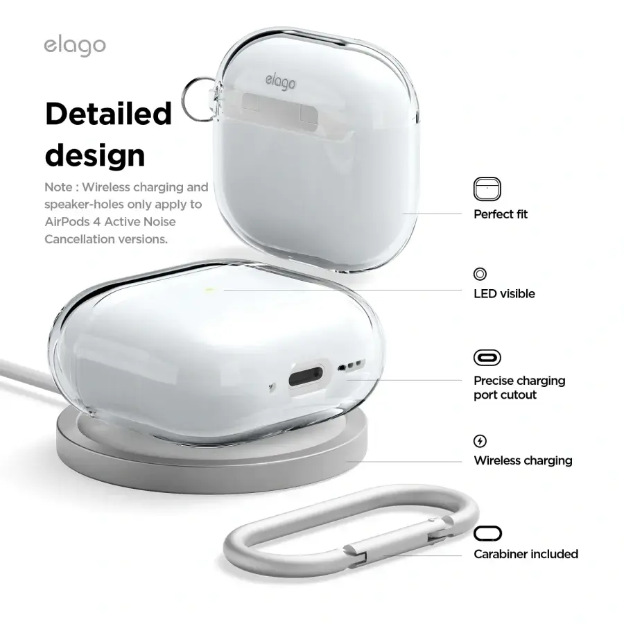 Чехол Elago Clear Hang for Airpods 4rd Gen - Transparent (EAP4CL-HANG-TR)