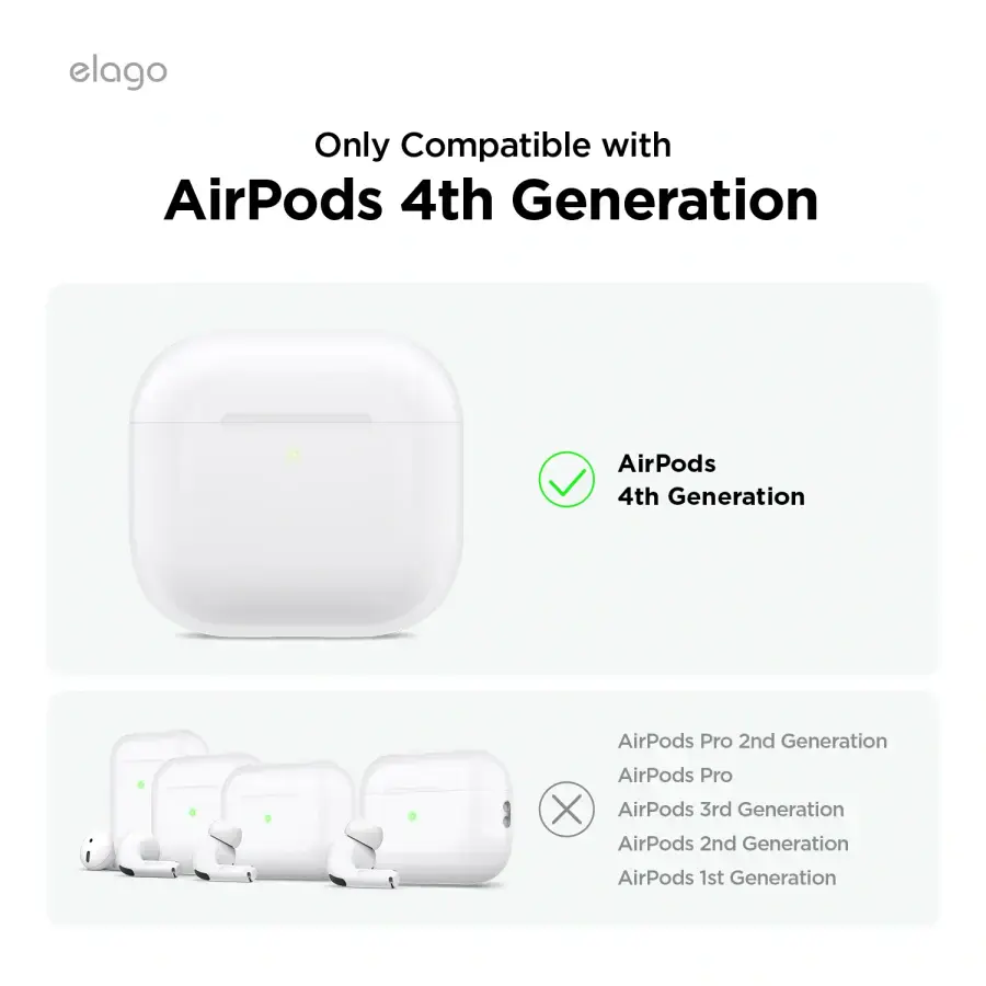 Чехол Elago Liquid Hybrid Hang for Airpods 4rd Gen - Black (EAP4RH-HANG-BK)