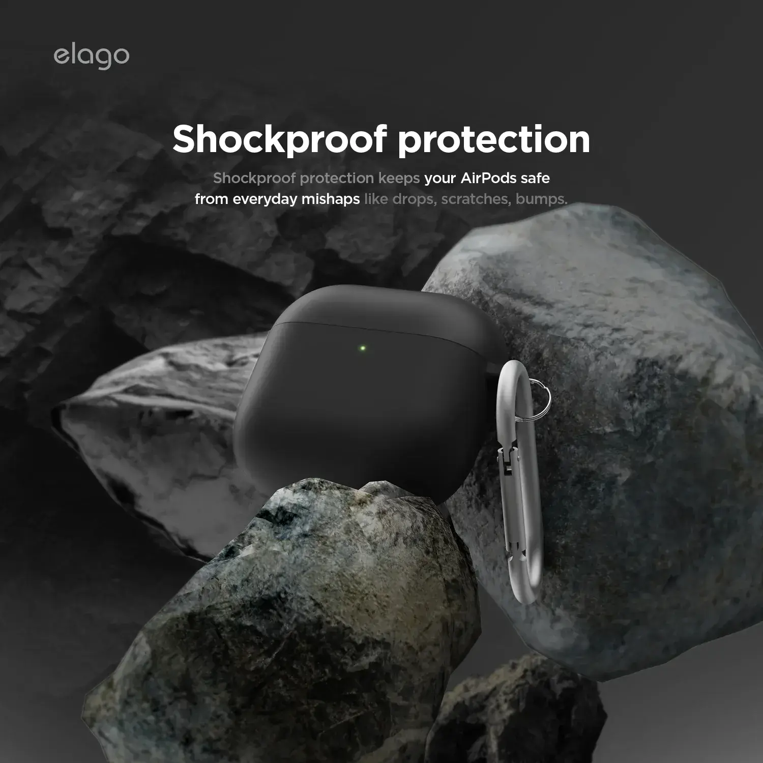 Чехол Elago Liquid Hybrid Hang for Airpods 4rd Gen - Black (EAP4RH-HANG-BK)