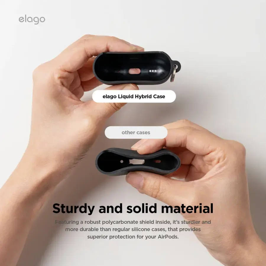 Чехол Elago Liquid Hybrid Hang for Airpods 4rd Gen - Black (EAP4RH-HANG-BK)