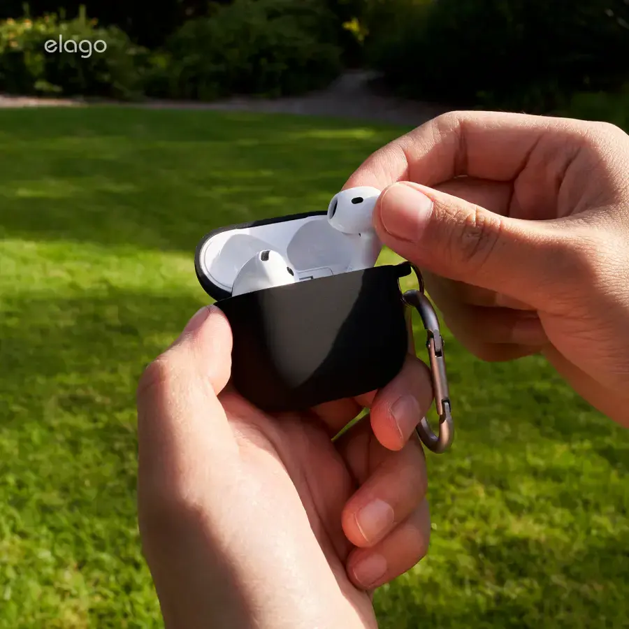 Чехол Elago Liquid Hybrid Hang for Airpods 4rd Gen - Black (EAP4RH-HANG-BK)