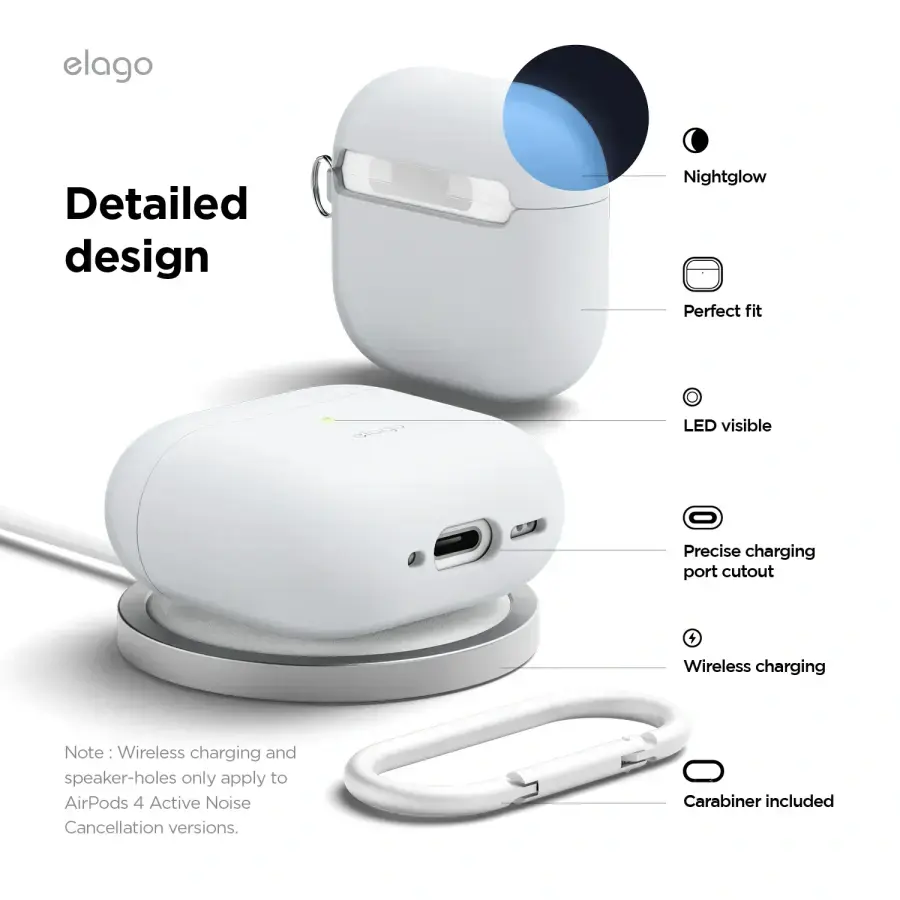 Чехол Elago Silicone Hang for Airpods 4rd Gen - Black (EAP4SC-HANG-BK)