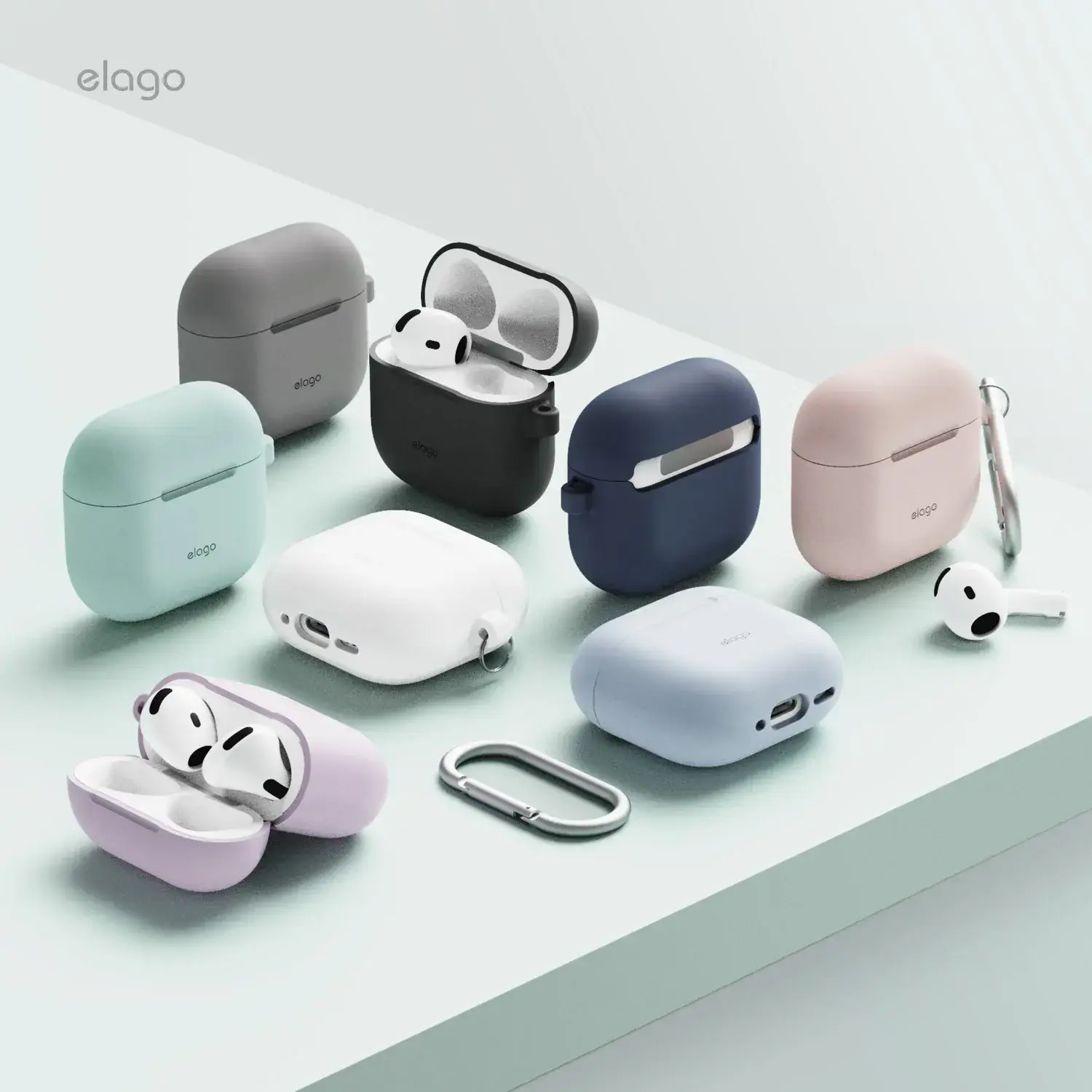 Чехол Elago Silicone Hang for Airpods 4rd Gen - Black (EAP4SC-HANG-BK)